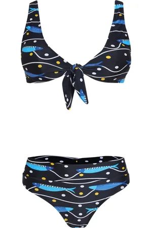 Brigitte Fish-print bikini set