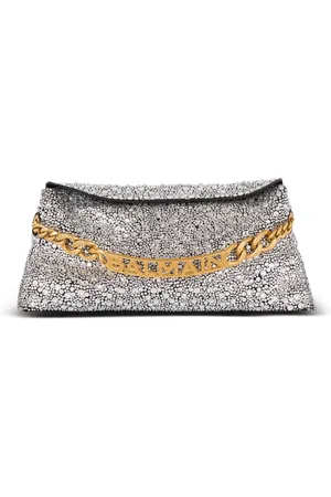 Balmain 1945 rhinestone-embellished clutch bag