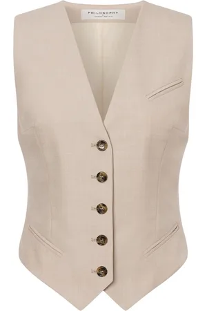 Serafini V-neck strap-detail waistcoat