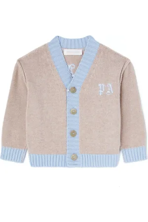 Palm Angels Embroidered logo knit cardigan