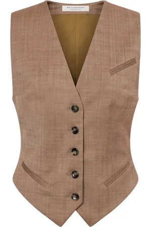 Serafini V-neck strap-detail waistcoat