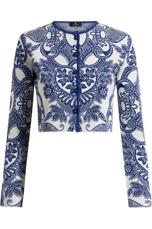 Etro Paisley-intarsia cardigan