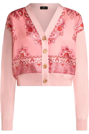 Etro Printed-panel cardigan
