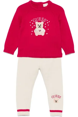 Guess Logo-embroidered trousers set