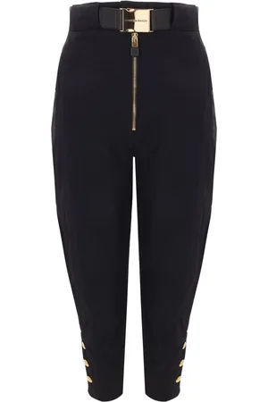 Elisabetta Franchi Belted toile trousers