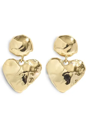 Fie Isolde 14K yellow Heart Light drop earrings