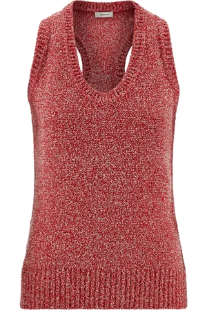 Salvatore Ferragamo V-neck bouclé tank top
