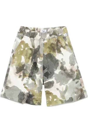 Il gufo Camouflage-print shorts