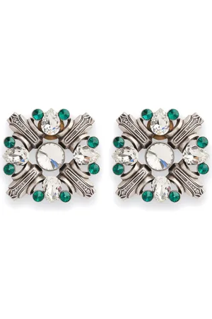 AREA Crystal brooch earrings