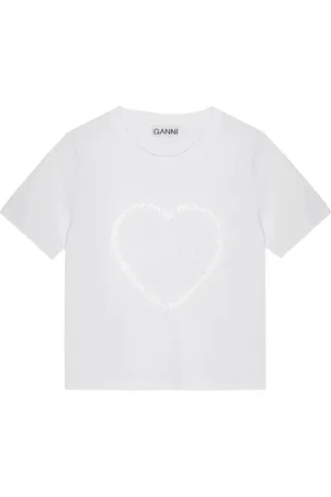 Ganni Heart-appliqu?? T-shirt