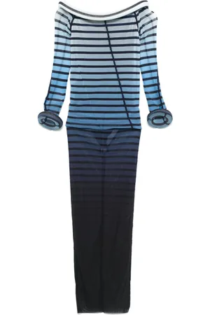 Jean Paul Gaultier Striped maxi dress