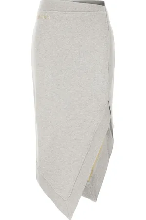 The Attico M??lange-effect midi skirt