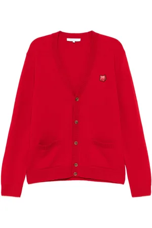 Maison Kitsuné Bold fox head patch comfort cardigan