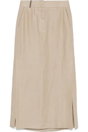 PESERICO SIGN Bead-embellished midi skirt