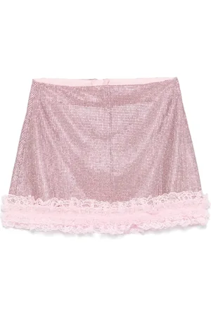 Self-Portrait Crystal-embellished mini skirt