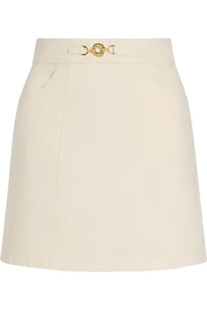 Patou A-line denim mini skirt