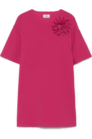 Il gufo Floral-appliqué dress