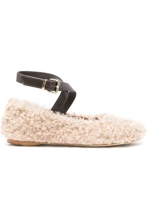 SEMICOUTURE Faux-fur ballet flats