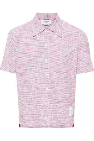 Thom Browne RWB-striped tweed shirt