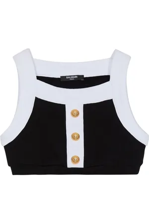 Balmain Two-tone cotton top