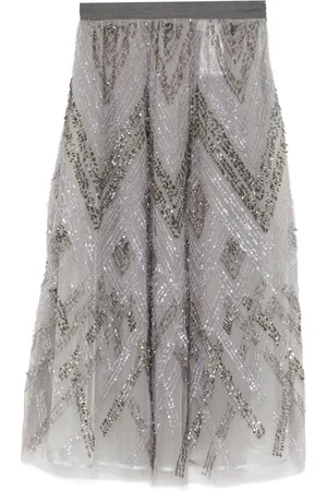 Elisabetta Franchi Sequinned midi skirt