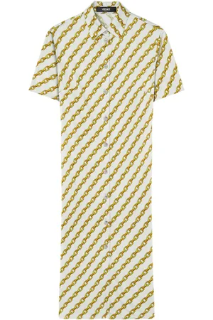 VERSACE Printed midi dress