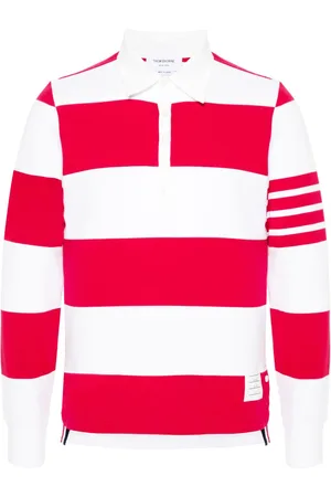 Thom Browne Striped knitted polo shirt