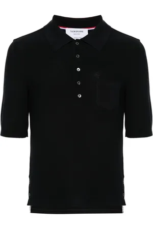 Thom Browne 4-Bar silk polo shirt