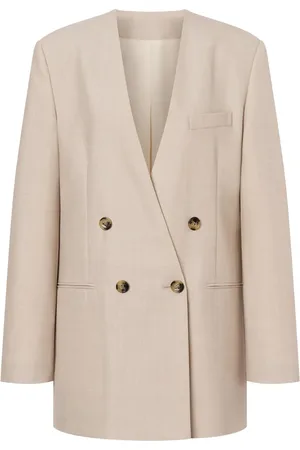 Serafini Lapeless double-breasted blazer