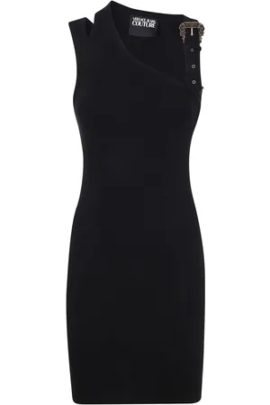 VERSACE Logo-buckle midi dress