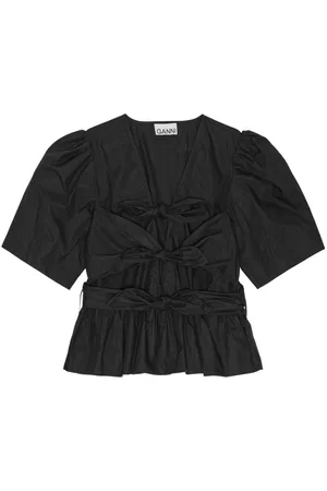 Ganni Bow-detail blouse