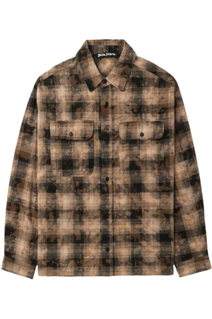 Palm Angels Logo-print checked shirt