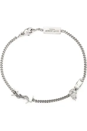 Saint Laurent Monogram-logo gemstone bracelet