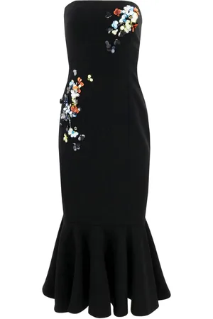 Cinq A Sept Juniper floral-appliqué midi dress