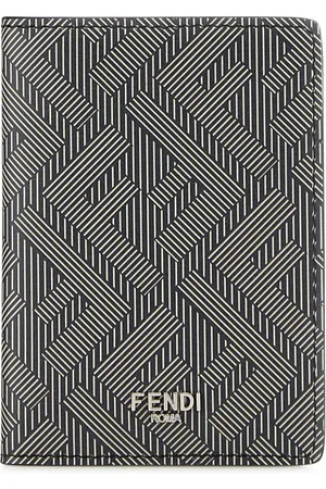 Fendi Printed leather card holder