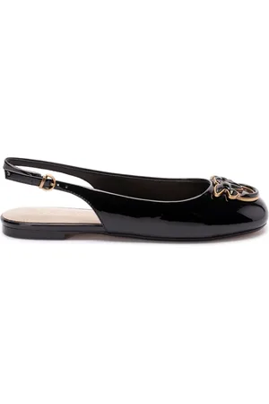 Pinko Logo-plaque slingback ballerina shoes
