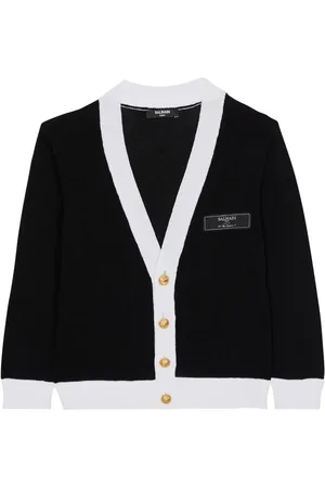 Balmain Two-tone cotton cardigan