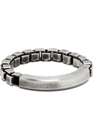WERKSTATT:MÜNCHEN Box-chain oxidised-finish ring