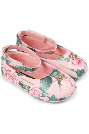 Dolce & Gabbana Rose-print ballerinas
