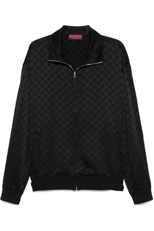 Gucci GG satin zip-up jacket