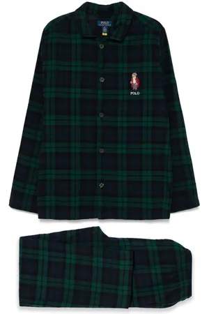 Ralph Lauren Polo Bear flannel pajama set