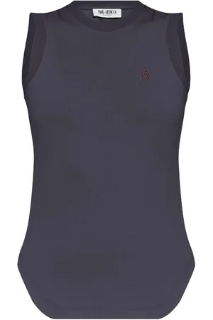 The Attico Logo-embroidered top