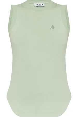 The Attico Logo-embroidered top