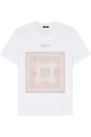 VERSACE Logo-embroidered T-shirt