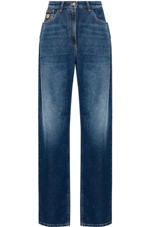 Elisabetta Franchi Logo plaque boyfriend jeans