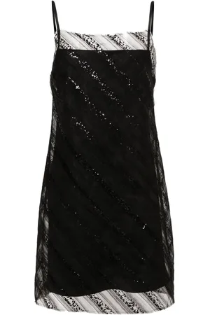 Viktor & Rolf Glitter-embellished tulle slip dress