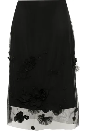 Viktor & Rolf Floral embroidery midi skirt
