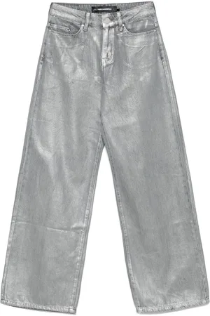 Karl Lagerfeld Wide-leg metallic jeans