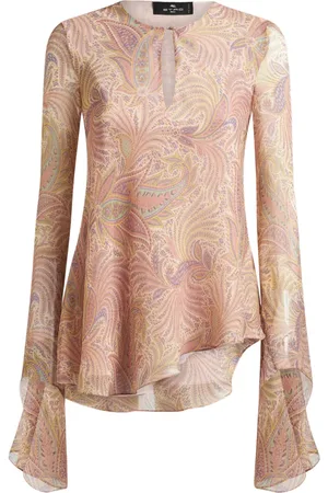 Etro Asymmetric silk top