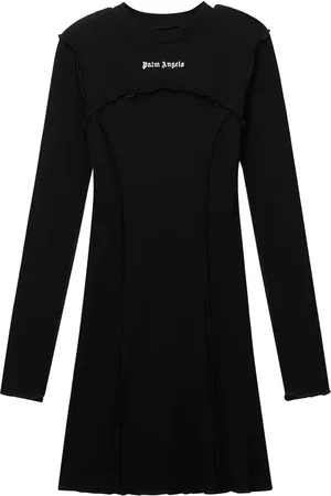 Palm Angels Logo ribbed mini dress
